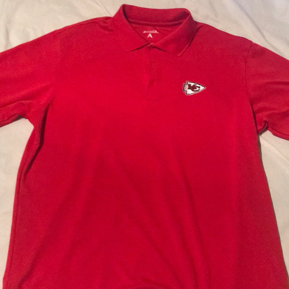 NEW Kansas City Chiefs Red Polo Size Large